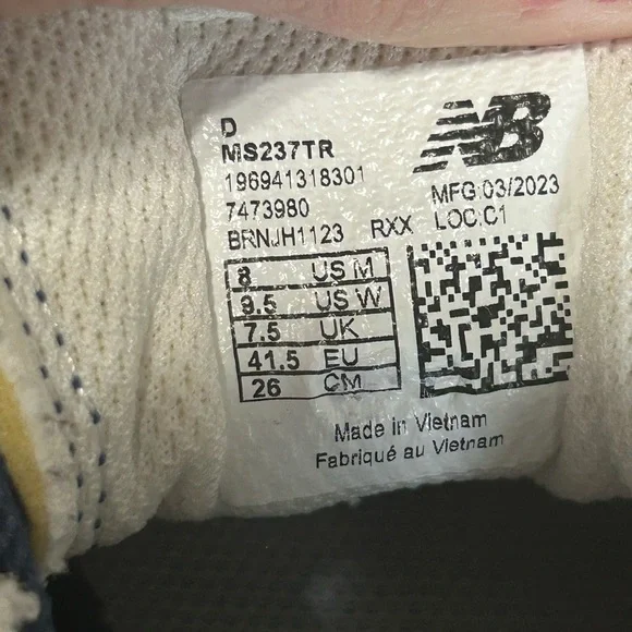 NEW BALANCE 237 Men's Size 8 Women’s Size 9.5  Running Shoes Blue / Red - Picture 6 of 6